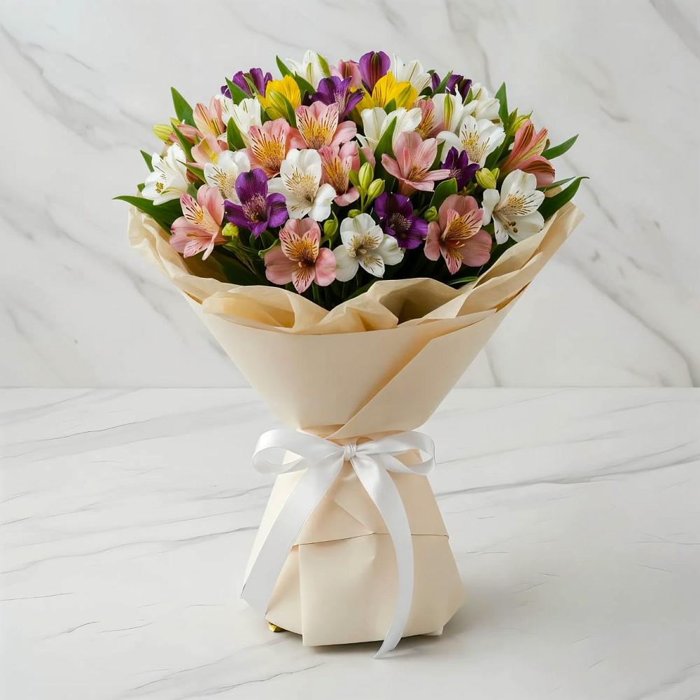 Букет цветов из: Альстромерии в Шангале