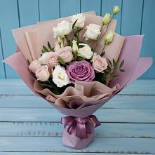 Букет цветов из:  Розы и Лизиантусы в Шангале