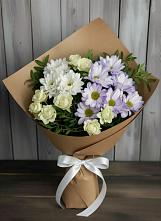 Букет цветов из:  Хризантемы и Розы в Шангале