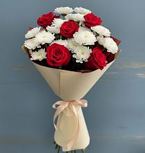 Букет цветов из:  Розы и Хризантемы в Шангале