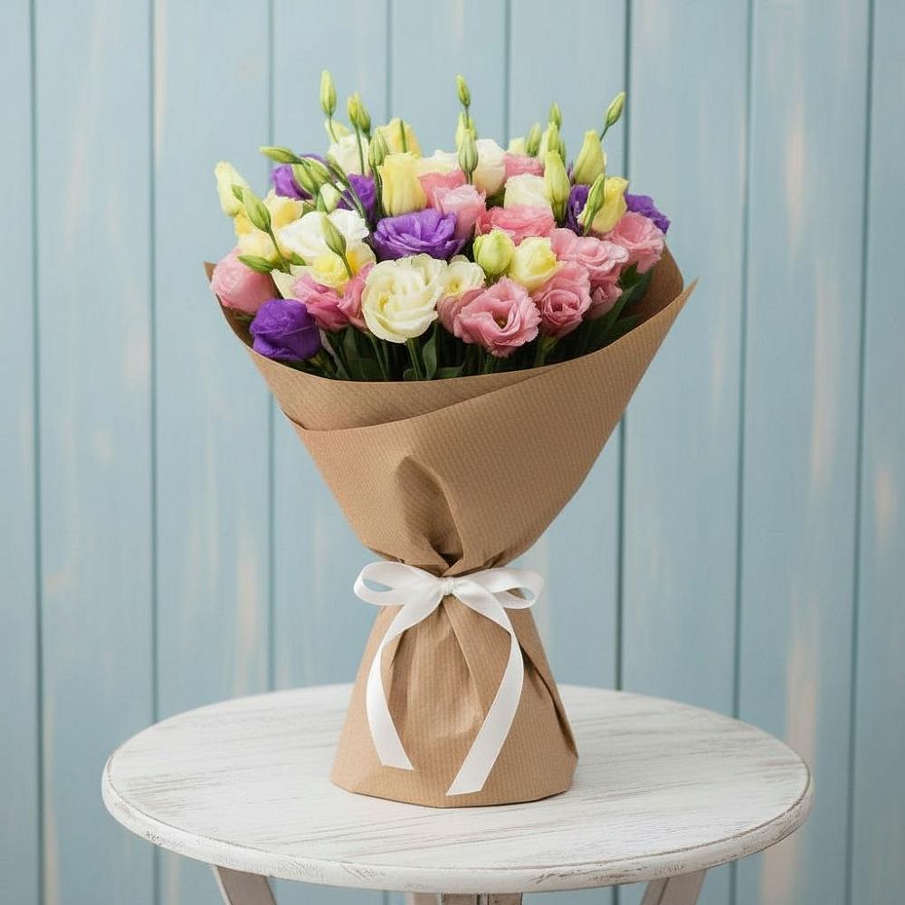 Букет цветов из: Лизиантусы в Шангале