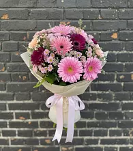 Букет цветов из:  Герберы и Хризантемы #REPLACE_PRED# Шангале