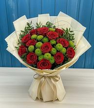 Букет цветов из:  Розы и Хризантемы в Шангале