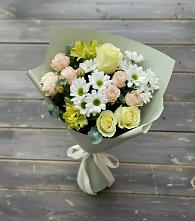 Букет цветов из:  Альстромерии, Розы и Хризантемы в Шангале