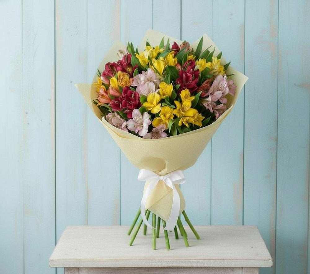 Букет цветов из: Альстромерии в Шангале