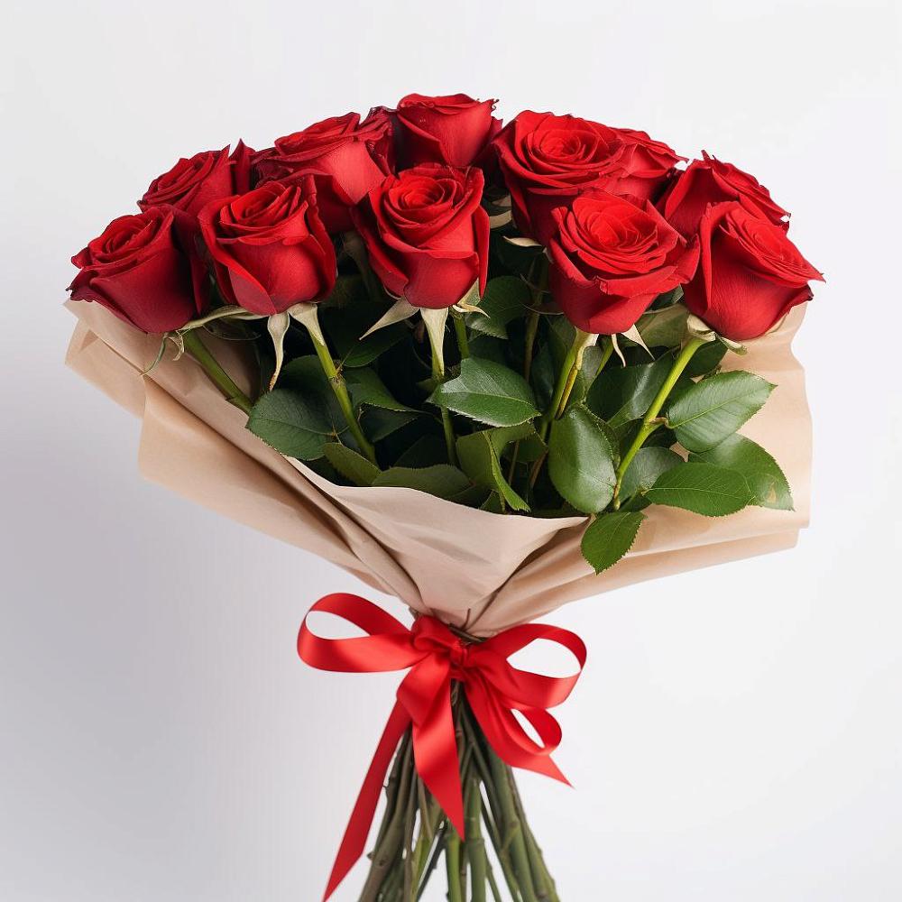 Букет 11 Красных роз Эдлесс Лав в Шангале