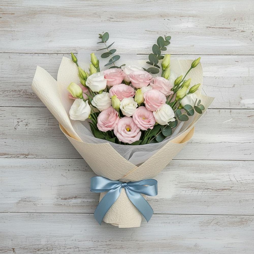 Букет цветов из: Лизиантусы в Шангале